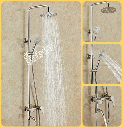 Set dus crom satinat Starke Ring inox trei functii pentru cabina dus [2]