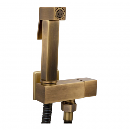 Set dus complet echipat - Set dus igienic cu robinet antichizat pentru bideu
