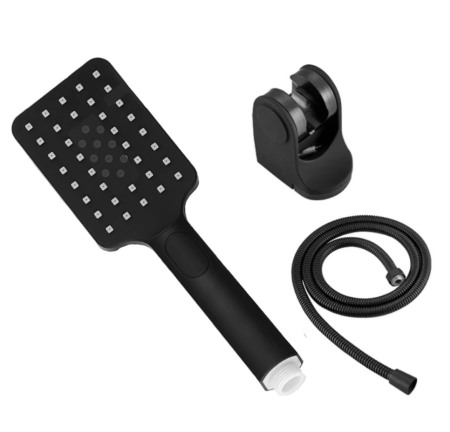 Set dus negru para rectangulara furtun suport 3 piese [1]