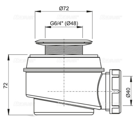 Sifon evacuare apa cadita dus sita otel inoxidabil fara preaplin evacuare 50mm [1]
