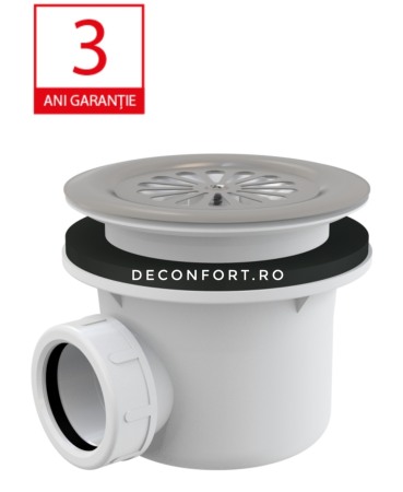 Sifon evacuare apa cadita dus sita otel inoxidabil fara preaplin evacuare 90mm [0]