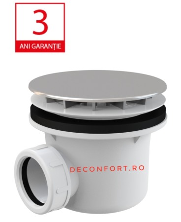 Sifon evacuare cadita dus cromat lucios click-clack scurgere 90mm [0]