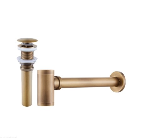 Sifon evacuare lavoar antichizat bronz ventil [2]