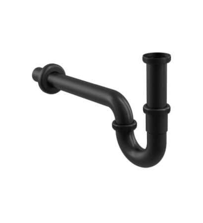 Sifon lavoar metalic U negru mat DN32 [1]