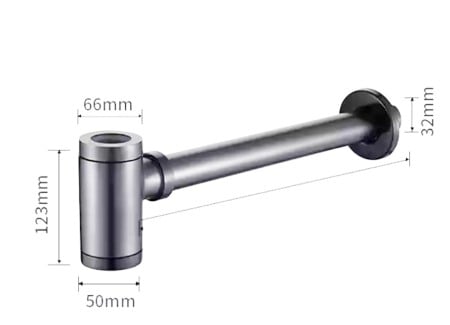 Sifon scurgere chiuveta negru impotriva mirosurilor aspect mat [4]