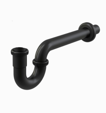 Sifon scurgere negru pentru bideu lavoar U
