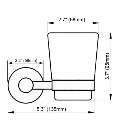 Suport aluminiu antichizat periuta sticla mata AGS2 [1]