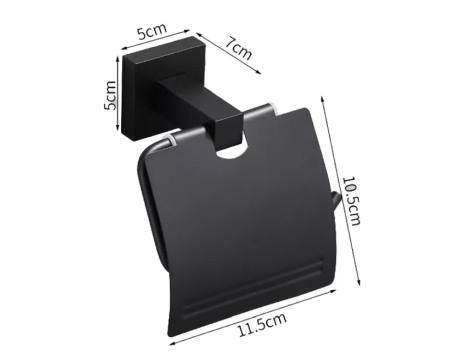 Suport hartie igienica MAT culoare neagra [3]