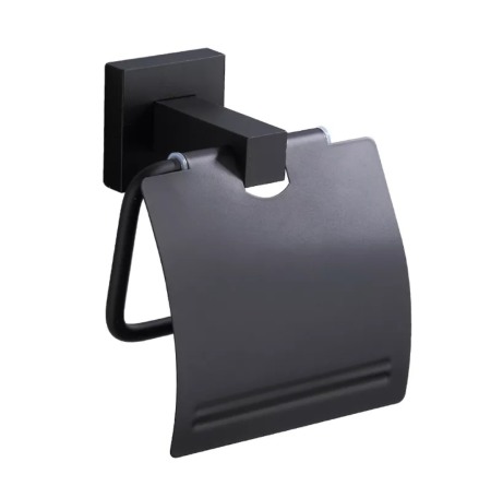 Accesorii baie cromate - Suport hartie igienica MAT culoare neagra