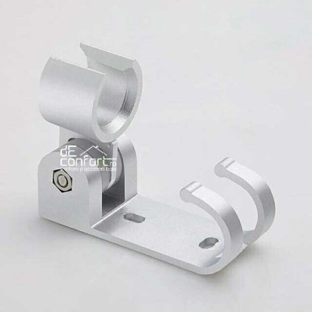 Suport para dus aluminiu reglabil cuier dublu prindere perete [2]