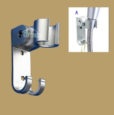 Suport para dus aluminiu reglabil cuier dublu prindere perete