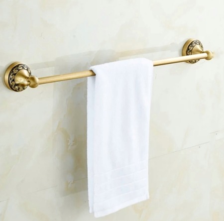 Accesorii baie cromate - Suport prosop antichizat bara 60cm AGS2
