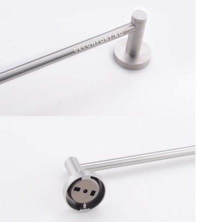 Suport prosop baie inox satinat 60cm bara STEEL prindere stabila perete [1]