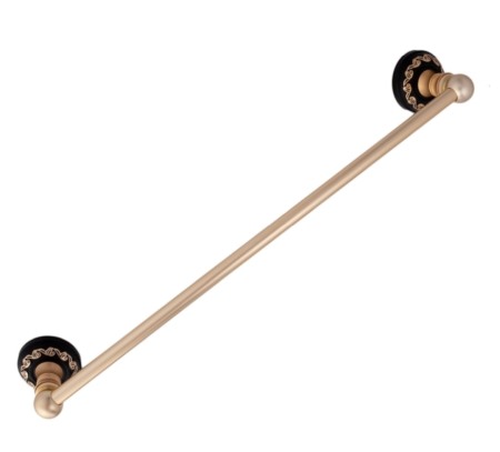 Accesorii baie cromate - Suport prosop baie negru auriu mat AGS1