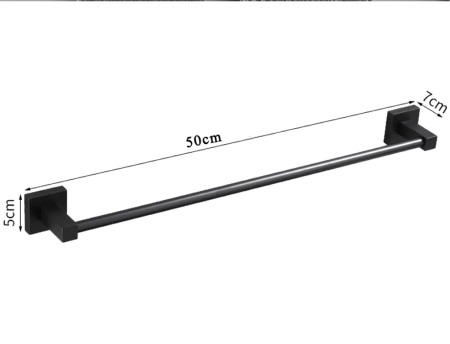 Suport prosop bara 50cm negru MAT [3]