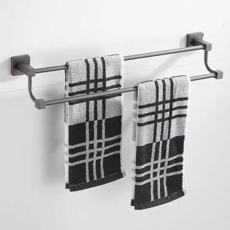 Suport prosop dublu 50cm negru MAT [2]
