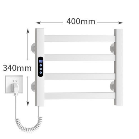 Suport prosop electric 4 elementi culoare culoare negru [3]
