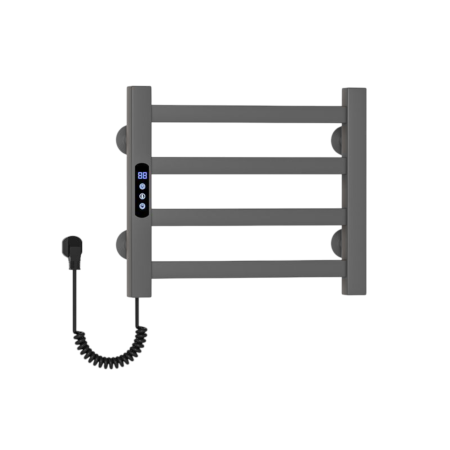 Calorifere electrice - Suport prosop electric 4 elementi culoare gri antracit