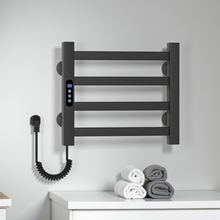 Suport prosop electric 4 elementi culoare culoare negru [1]