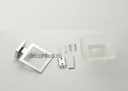 Suport sapun farfuriuta sticla mata rectangular prindere perete LINER [1]