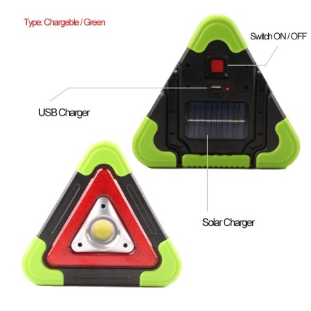 Triunghi lampa semnalizare LED portabila solara 4 functii [1]