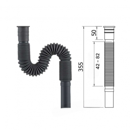 Tubul de evacuare pentru lavoar ieșire de 32 mm extensibil [3]