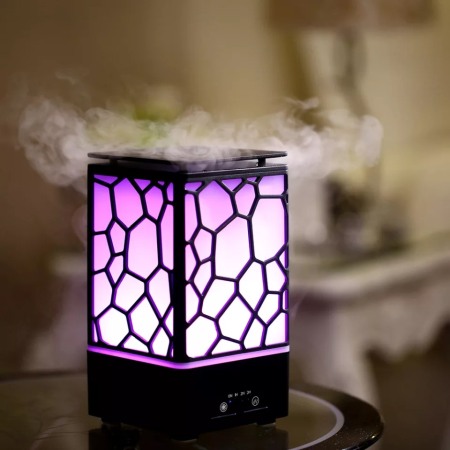 Improspatare aer - Umidificator aromaterapie uleiuri esentiale Water Cube negru