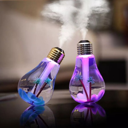 Improspatare aer - Umidificator difuzor uleiuri aromate bec lumina led Bulb