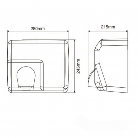 Uscător mâini inox profesional fara atingere de 1800W satinat [3]