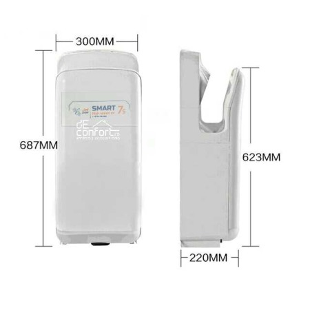 Uscator maini sensor profesional SmartSeven 1700w gri inchis [3]