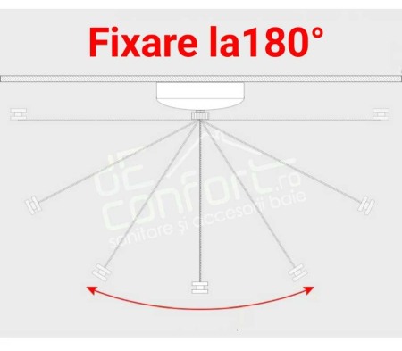 Uscator suport retractabil pentru rufe cu sfoara 2.5m [2]
