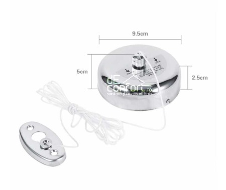 Uscator suport retractabil pentru rufe cu sfoara 2.5m rotund cromat [3]