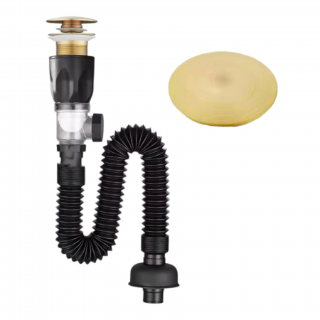 Scurgere lavoar - Ventil evacuare antichizat retro quick-qlack cu racord evacuare