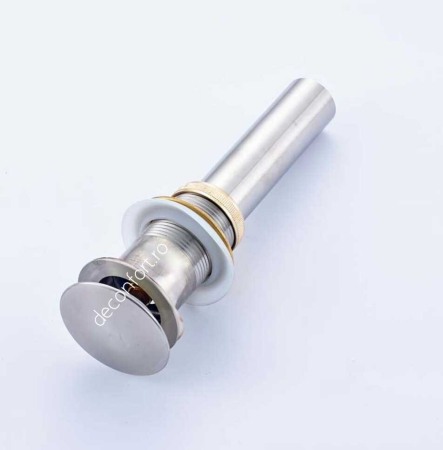 Ventil inox evacuare lavoar dop mare fara preaplin STEEL aspect mat [3]