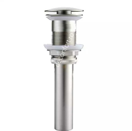 Ventil inox evacuare lavoar dop mare fara preaplin STEEL aspect mat