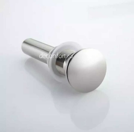 Ventil inox evacuare lavoar dop mare fara preaplin STEEL aspect mat [1]