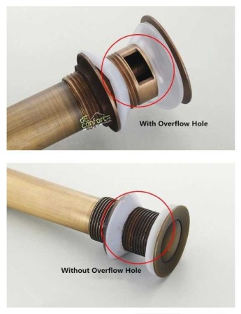 Ventil scurgere chiuveta bronz antichizat quick-clack cu dop mic [2]