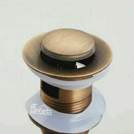 Scurgere lavoar - Ventil scurgere chiuveta bronz antichizat quick-clack cu dop mic