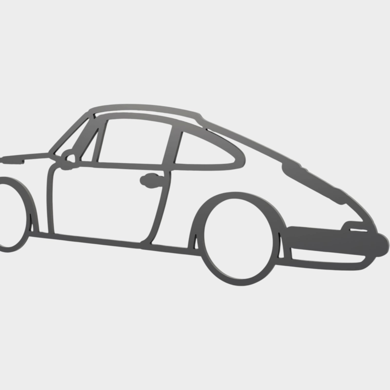 Siluetă decorativă perete Porsche 911 clasic [2]