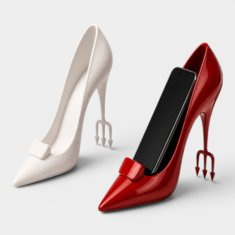 Design interior - Suport Telefon „The Devil Heel” – Eleganță și Atitudine