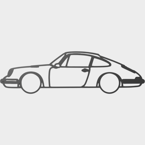 Decor Perete - Siluetă decorativă perete Porsche 911 clasic