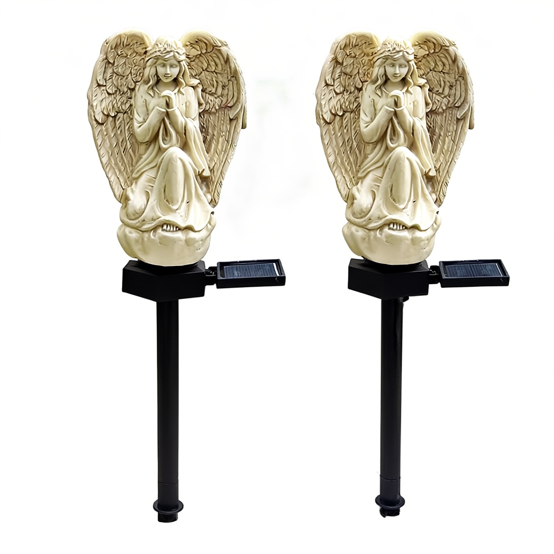 Set 2 Lampi Solare Decorative Inger cu LED, Iluminare Automata, Rezistente la Intemperii, IP44, 45 cm [4]