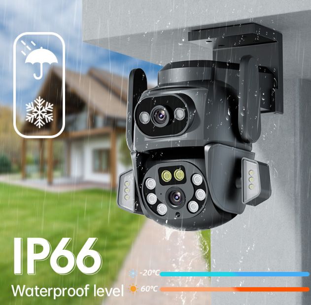 Camera de supraveghere WiFi 3MP Tuya, viziune color noapte, IP66, audio bidirectional [2]