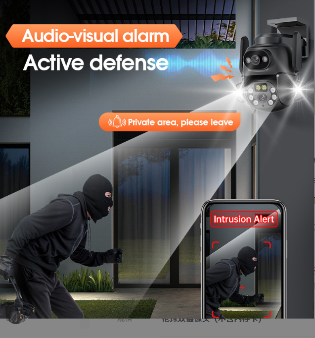 Camera de supraveghere WiFi 3MP Tuya, viziune color noapte, IP66, audio bidirectional [4]