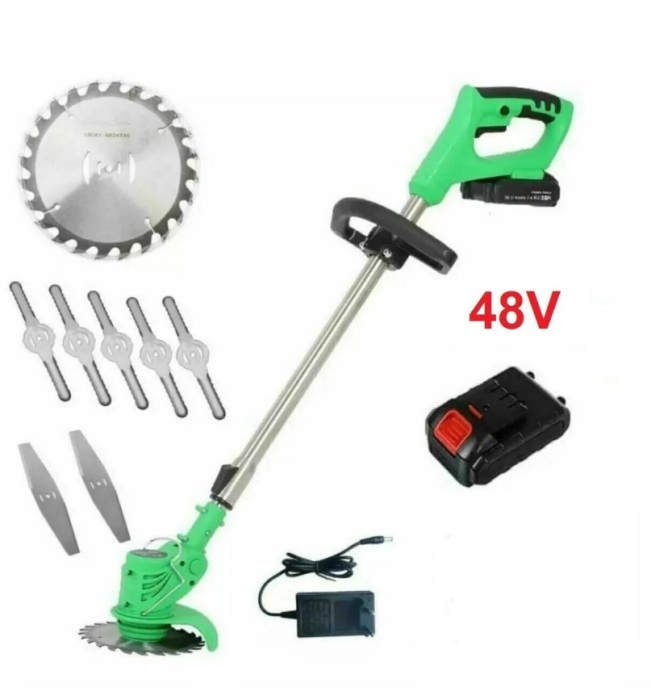 Motocoasa Electrica Cu Acumulator 2 x 48V, 18000 RPM , Extensibila + 9 Accesorii [9]