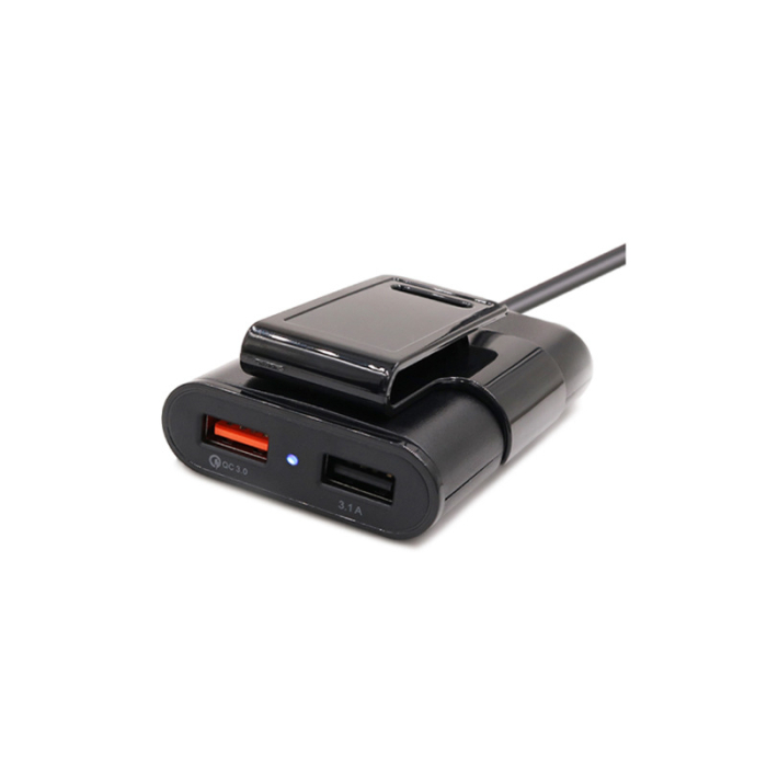 Pachet 1+1 Incarcator auto, 4 in 1, 12v/24 USB QC3.0, 40W, cablu de 1,7 m [10]