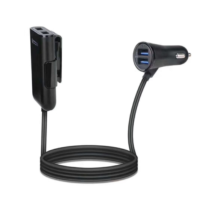 Pachet 1+1 Incarcator auto, 4 in 1, 12v/24 USB QC3.0, 40W, cablu de 1,7 m [3]
