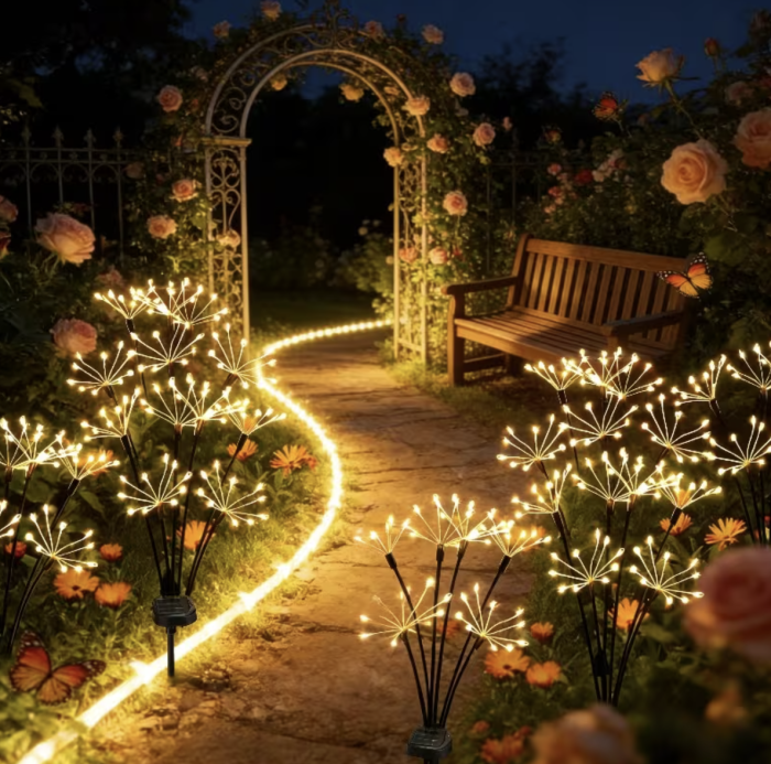 Set 2 Lampi Solare Decorative Tip Papadie, 72 cm, 120 LED-uri, 8 Moduri [9]
