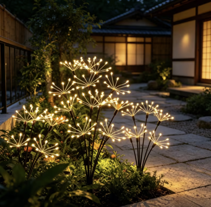 Set 2 Lampi Solare Decorative Tip Papadie, 72 cm, 120 LED-uri, 8 Moduri [3]