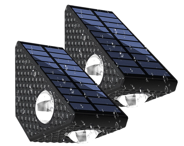 Set 2 Lampi Solare Decorative de Perete , Lumina in 3 Directii , Mullticolor , Alb rece , Alb Cald [2]